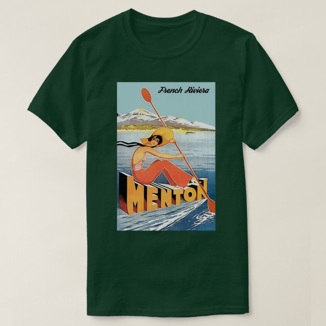T-shirt Aviron sur Menton (Design devant)