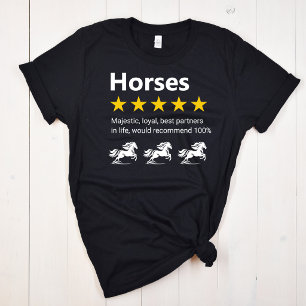 T-shirt Avis 5 étoiles sur Funny Horses