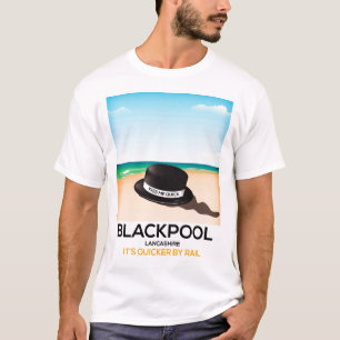 T-shirt Avis de train de voyage casquette Blackpool "baise