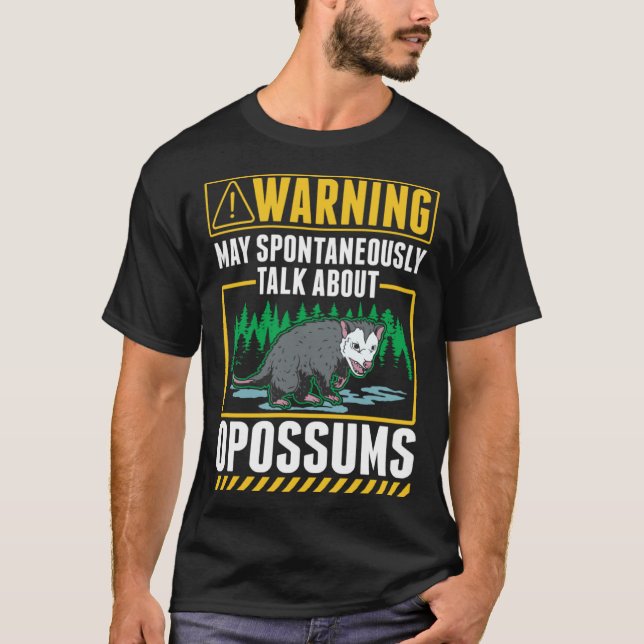 T-shirt Avis Opossum Déchet Chat Possum (Devant)