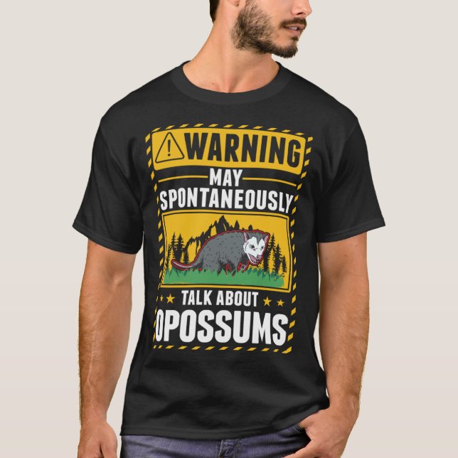 T-shirt Avis Opossum Déchets Chat Possum (Devant)