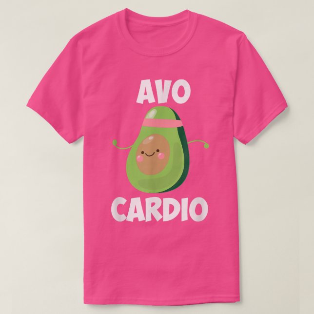 T-shirt Avo Cardio Funny Avocado Workout (Design devant)