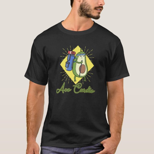 T-shirt Avo Cardio heart fitness cardio sport vegan vegeta (Devant)