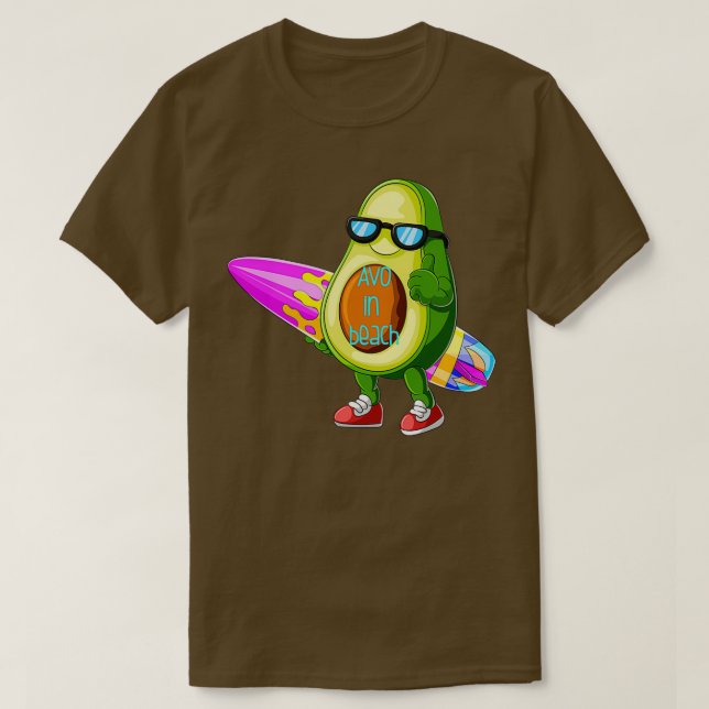 T-shirt AVO en surf de plage (Design devant)