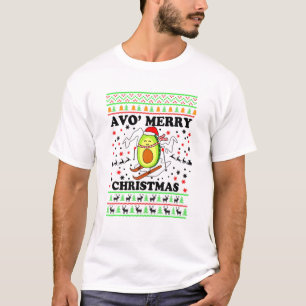 T-shirt Avo Joyeux Noël Drôle Douleur Laide Avocado Ski