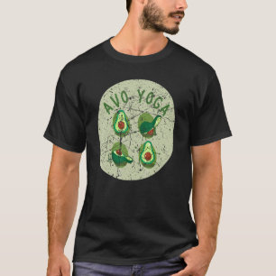 T-shirt Avo Yoga Avocat Yoga Vintage Aspect Usé