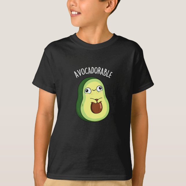 T-shirt Avoc adorable Funny Avocado Pun Dark BG (Devant)