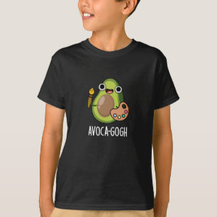 T-shirt Avoca gogh Funny Avocado Artiste Pun Dark BG
