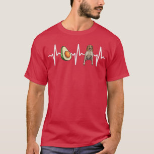 T-shirt Avocado American English Coonhound Heartbeat Dog L