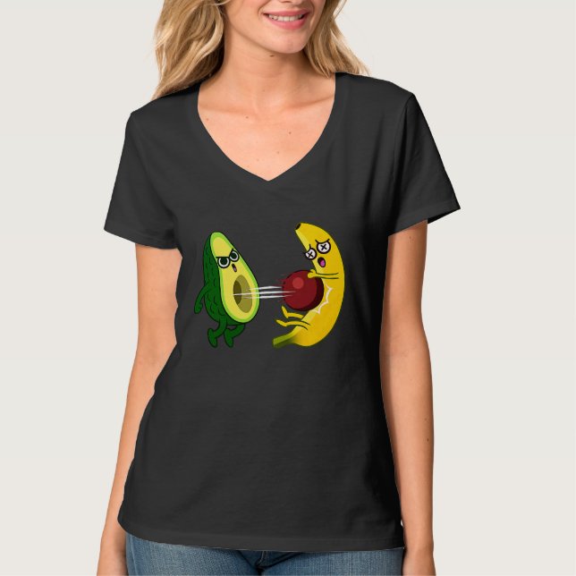 T-shirt Avocado And Banana Eating Vegan Avocado (Devant)