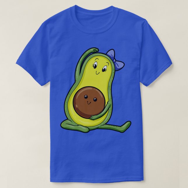 T-shirt Avocado au Yoga avec bébé (Design devant)