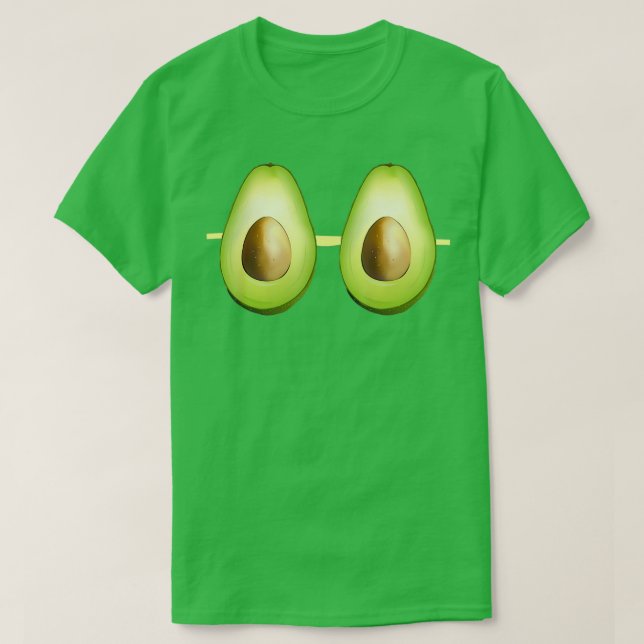 T-shirt Avocado Bra Funny Fake Brassiere Beach Costume Pun (Design devant)