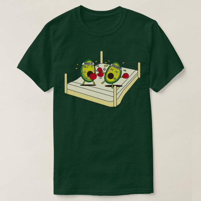 T-shirt Avocado cassé sur toast (Design devant)