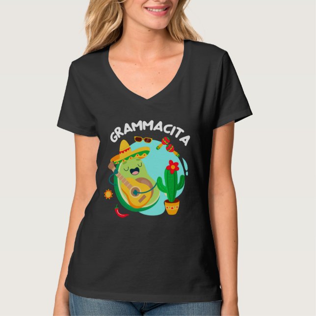 T-shirt Avocado Cinco De Mayo Grammacita Guacamole Grandma (Devant)