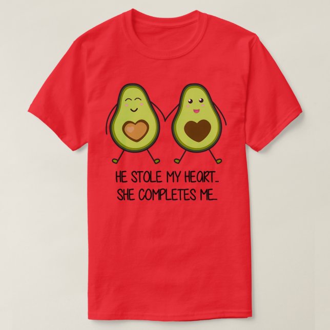 T-shirt Avocado couple romance mème (Design devant)