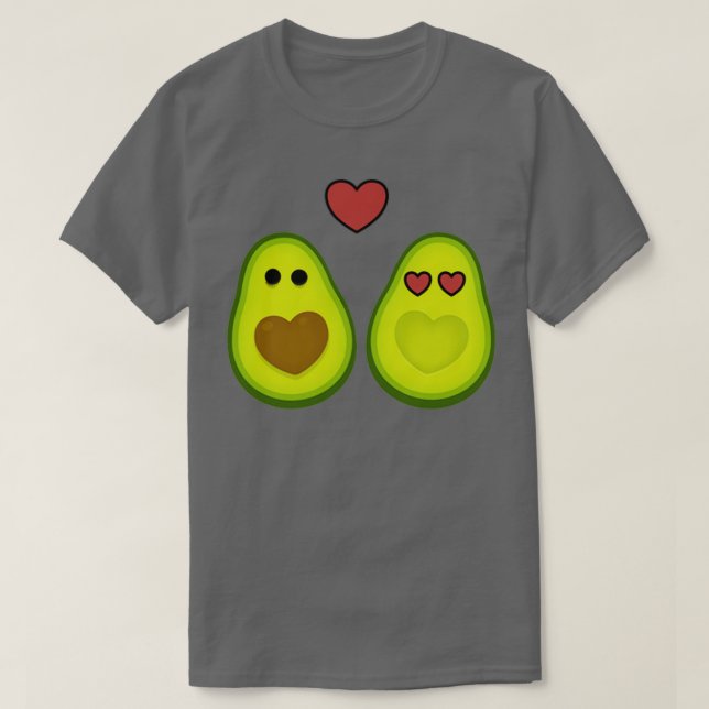 T-shirt Avocado Couples Love Pocket (Design devant)
