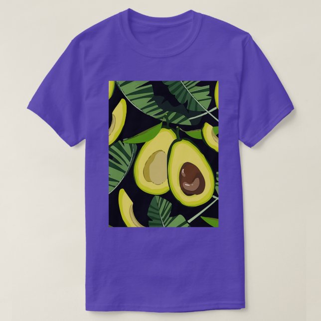 T-shirt Avocado Custom Floral (Design devant)