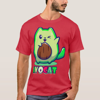 T-shirt Avocado Cute cat AvoCat