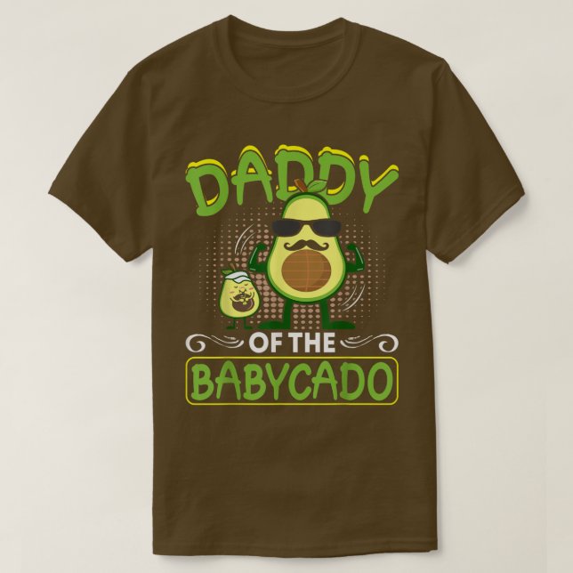T-shirt Avocado Daddy De La Famille Babycado Avocado Vegan (Design devant)