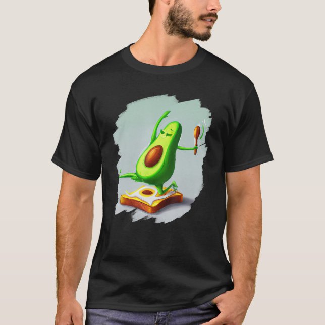 T-shirt Avocado Dancing on Toast Cute Avocado Bread Foodie (Devant)
