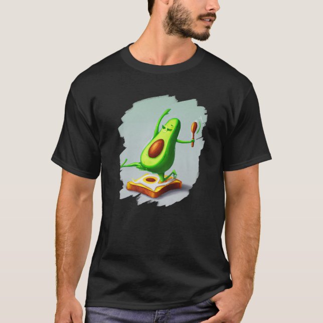 T-shirt Avocado Dancing on Toast Cute Avocado Bread Foodie (Devant)