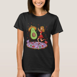 T-shirt Avocado Danser Salsa Cinco De Mayo Mexicain Avocat