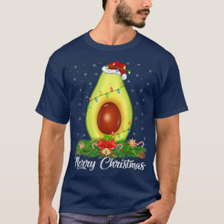 T-shirt Avocado de pomme de fruit correspondant Santa Hat