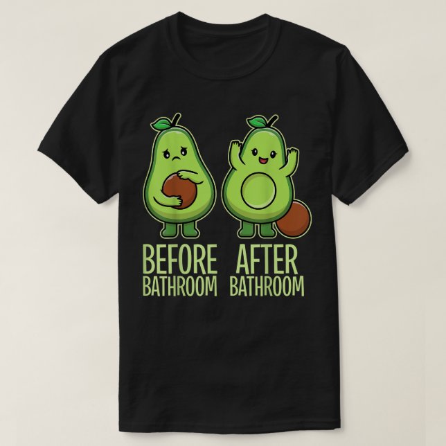 T-shirt Avocado De Pooping Cute Pour Hommes Femmes, Vegan, (Design devant)