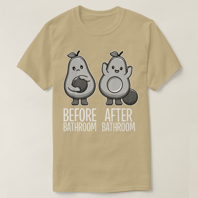 T-shirt Avocado De Pooping Cute Pour Hommes Femmes, Vegan, (Design devant)