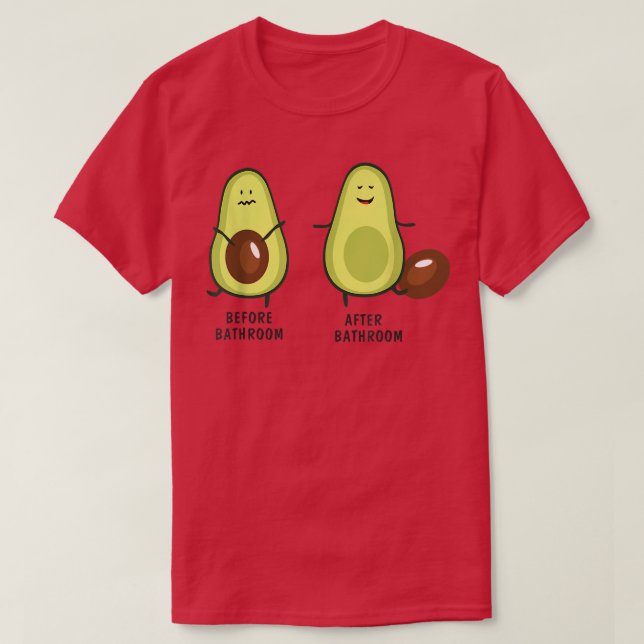 T-shirt Avocado De Pooping Cute Pour Hommes Femmes, Vegan, (Design devant)