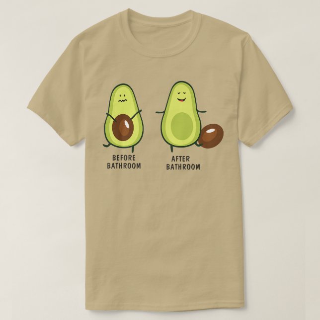T-shirt Avocado De Pooping Cute Pour Hommes Femmes, Vegan, (Design devant)
