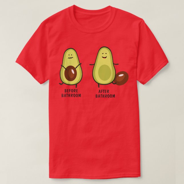 T-shirt Avocado De Pooping Cute Pour Hommes Femmes, Vegan, (Design devant)