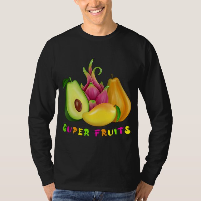 T-shirt Avocado - Dragon - Fruit - Mango - Papaya Foody (Devant)