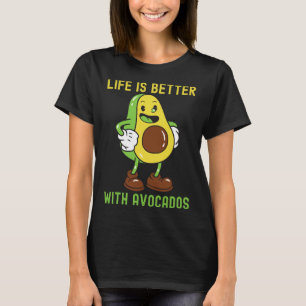 T-shirt Avocado drôle pour les hommes, la vie est meilleur