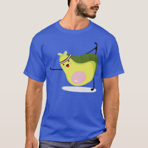 T-shirt avocado drôles yoga Méditer Zen yoga pose fruit