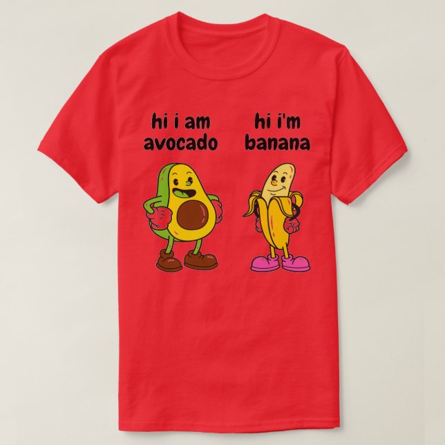 T-shirt Avocado Et Banane (Design devant)