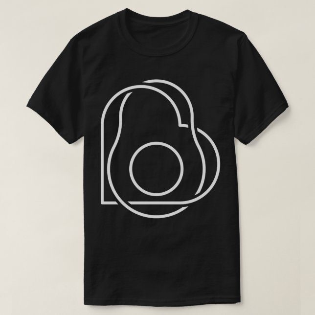 T-shirt Avocado et coeur (Design devant)