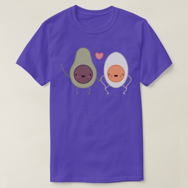T-shirt Avocado et oeuf Les amoureux (Design devant)