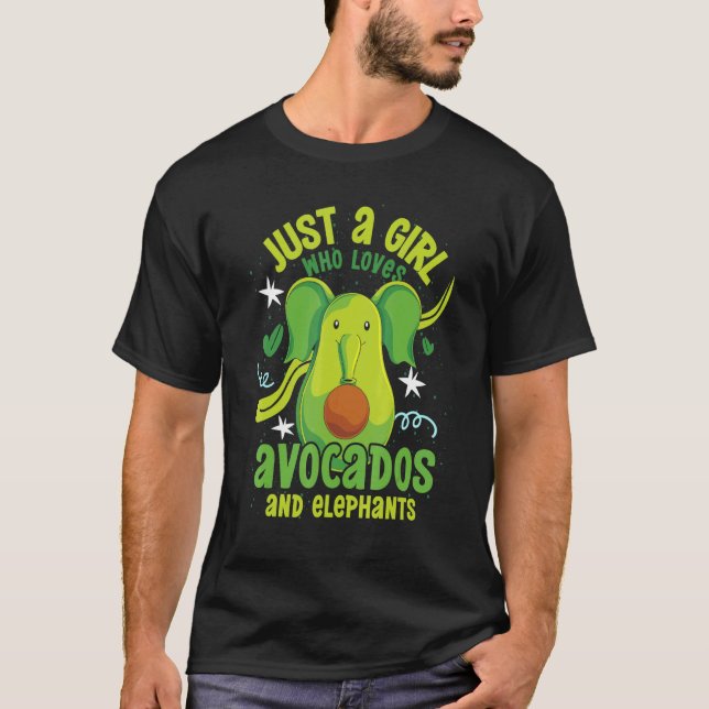 T-shirt Avocado Femmes Afrique Animaux Filles Zoo Eléphant (Devant)