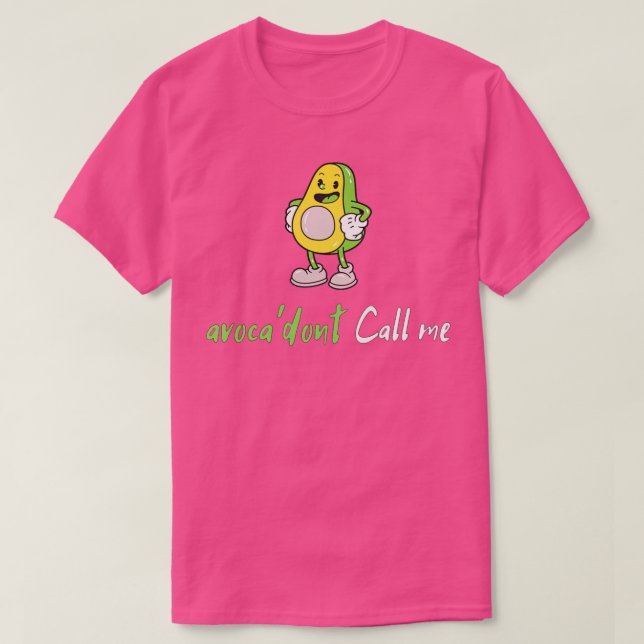 T-shirt avocado fruit avec appel avocado fruit avec fâché (Design devant)