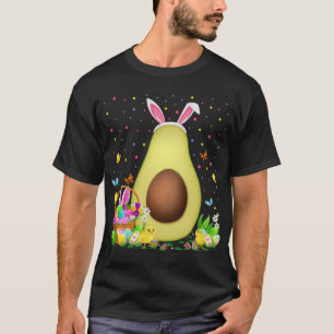 T-shirt Avocado Fruit Easter Oeuf Hunt Bunny Avocado Pâque