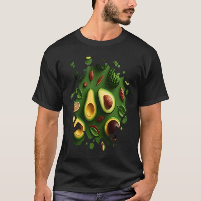 T-shirt Avocado Fruit  Gardening Veggies Men Women (Devant)