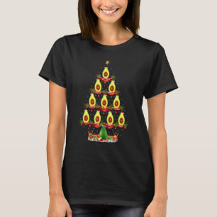 T-shirt Avocado Fruit Xmas Vacances Avocado Christmas Tre