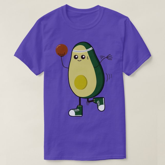 T-shirt Avocado Funny Bowling Sport Fruit Superfood Vegan (Design devant)