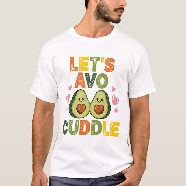 T-Shirt Avocado, Funny Valentines Day Couple Shirt (Devant)
