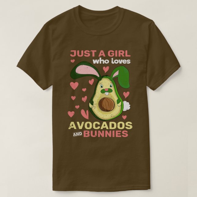 T-shirt Avocado Girls Rabbit Femmes mignonnes Grotte d'ani (Design devant)