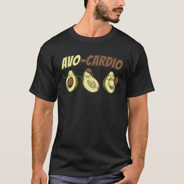 T-shirt Avocado Graphic Avo Cardio for a Avacardio Workout (Devant)