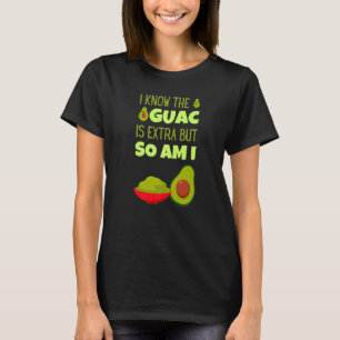 T-shirt Avocado Guacamole Mexicain Extra Guac Food Cinco D