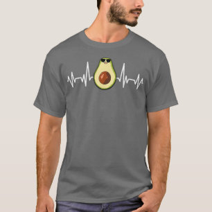 T-shirt Avocado Heartbeat Drôle Avocado Fruit Women
