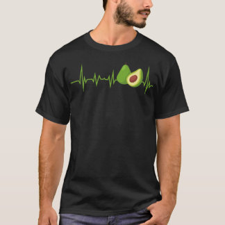 T-shirt Avocado Heartbeat Graphic Print Vegan Unise